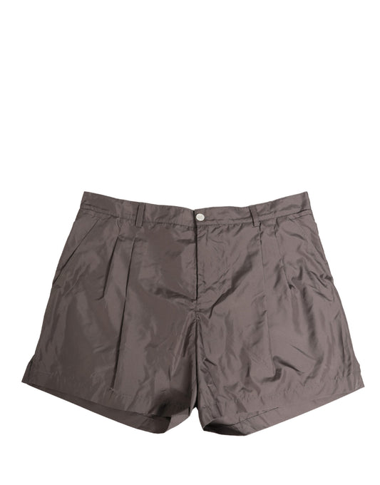 Dolce & Gabbana Brown Nylon Stretch Men Swim Shorts Swimwear