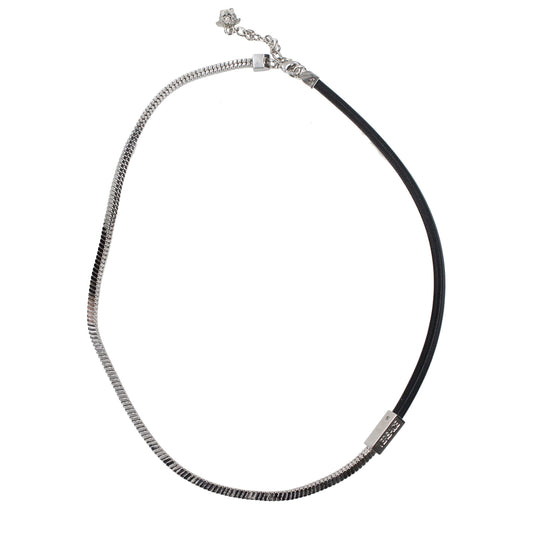 Versace Gray Metal Necklace