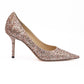 Jimmy Choo Rose Coarse Glitter Love 85 Pumps