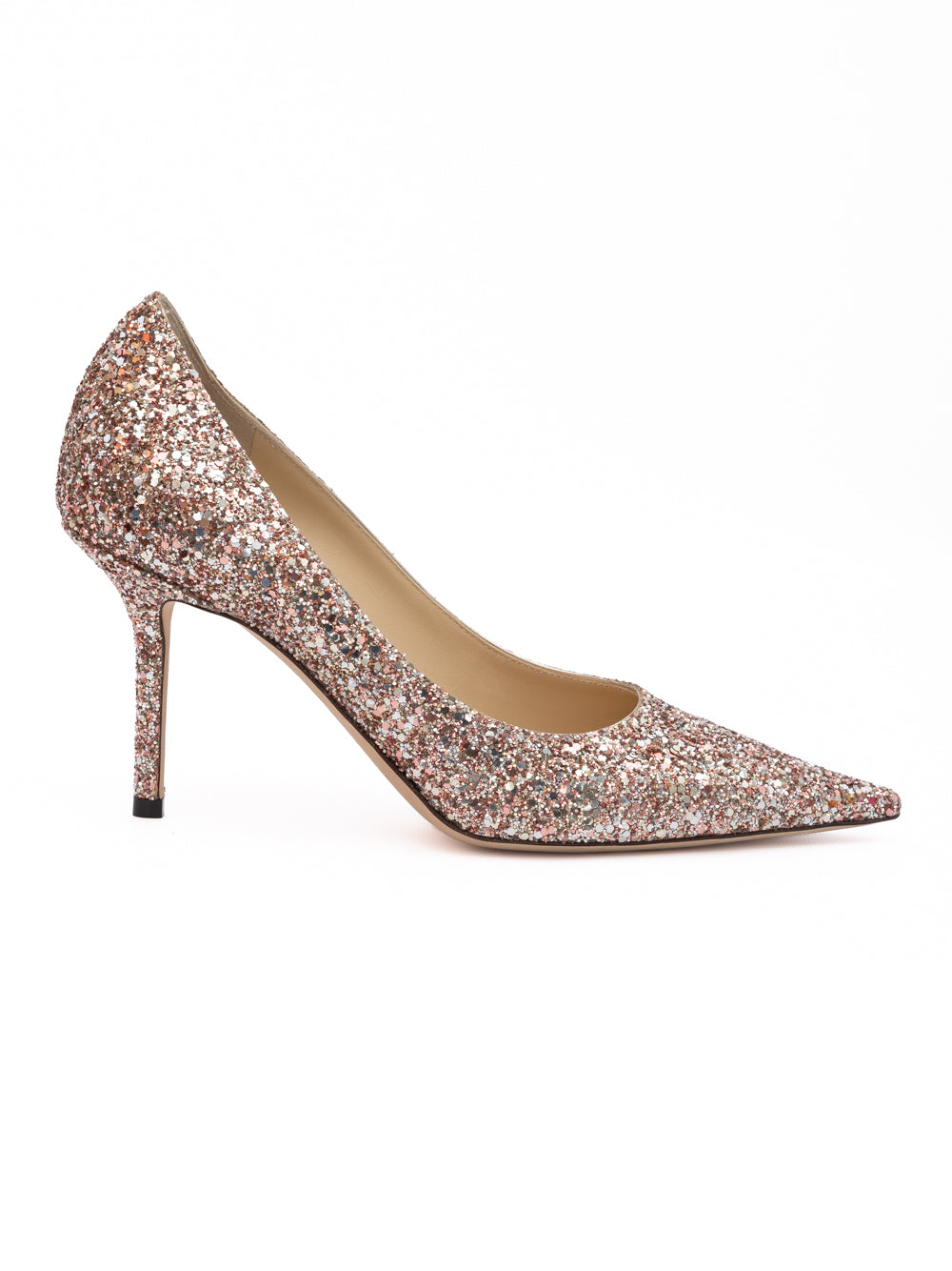 Jimmy Choo Rose Coarse Glitter Love 85 Pumps