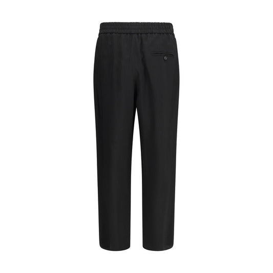 Giorgio Armani Black Viscose Casual Pants