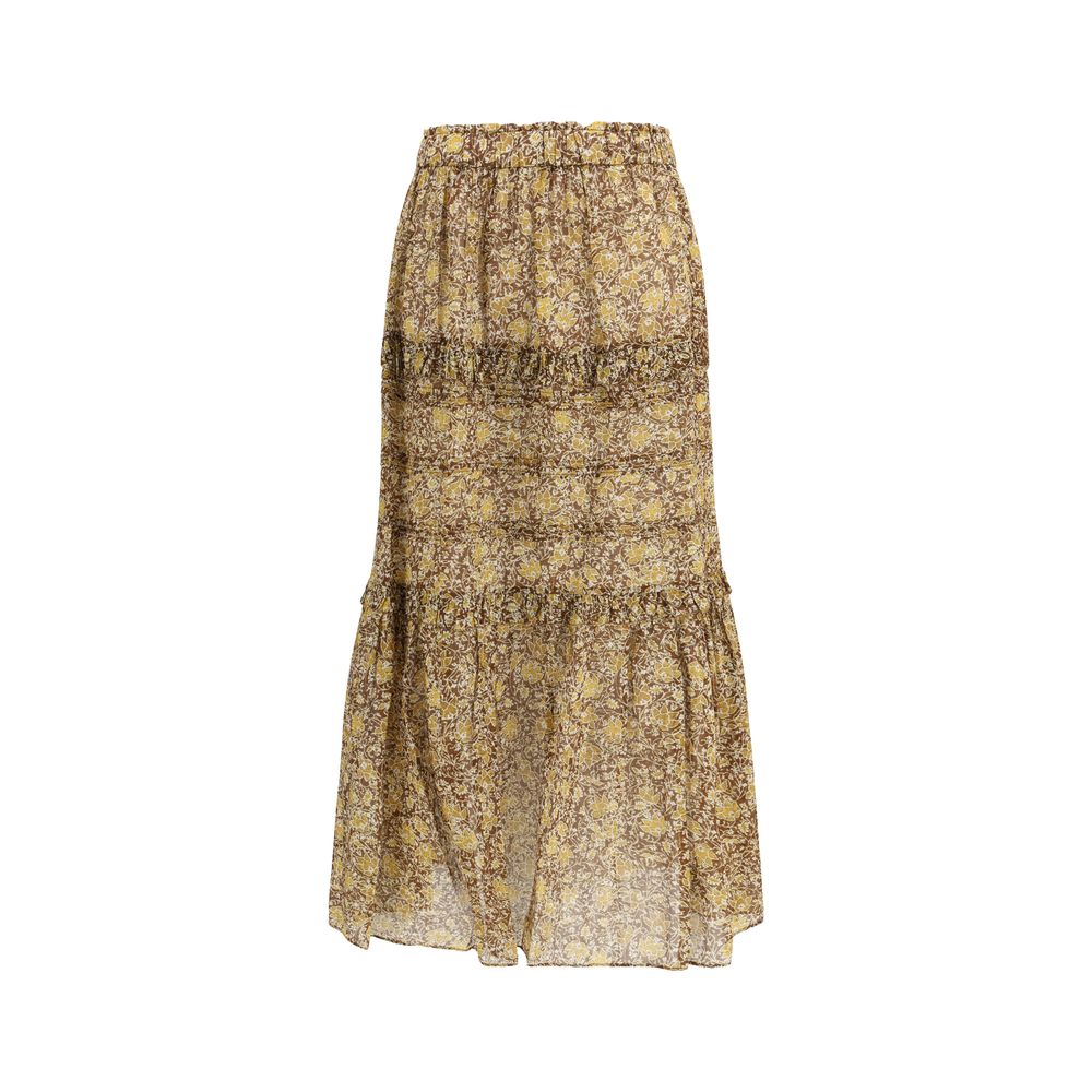Marant Etoile Bicolor Cotton Long Skirt