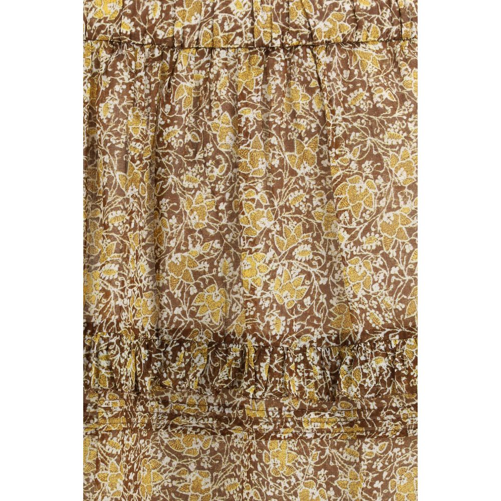 Marant Etoile Bicolor Cotton Long Skirt