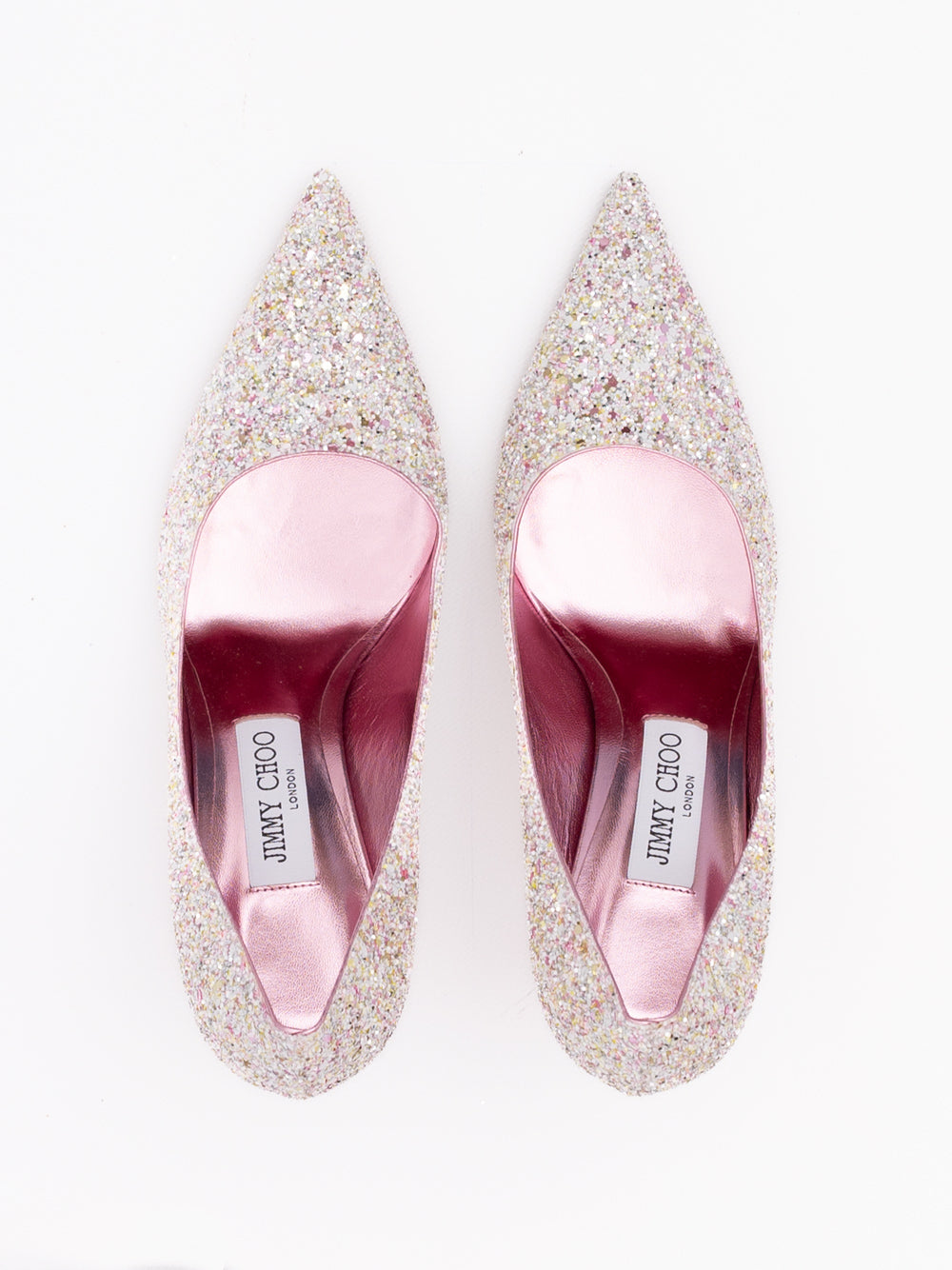 Jimmy Choo Candy Pink Glitter Love 85 Pumps