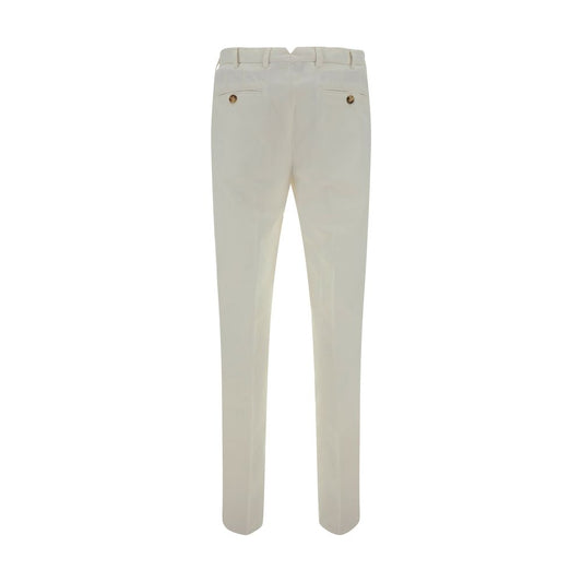 Brunello Cucinelli White Cotton Casual Pants