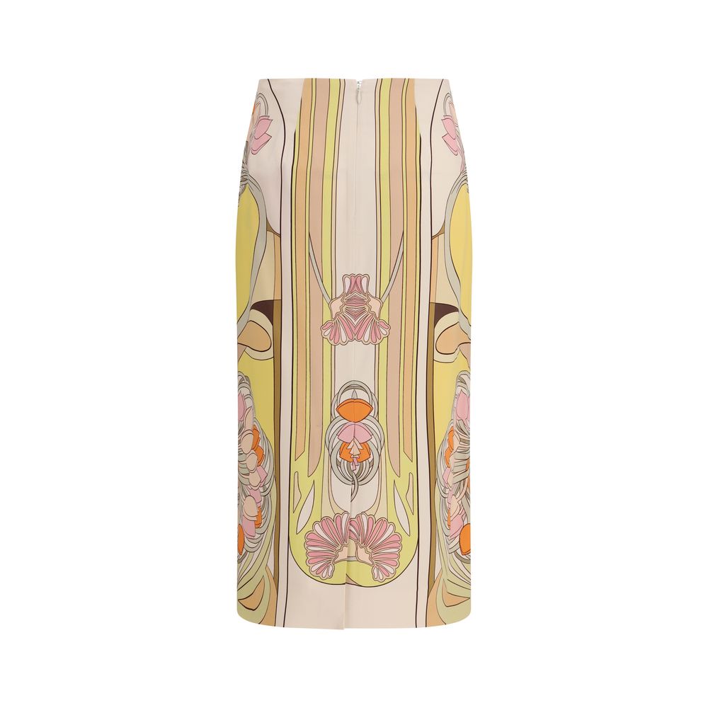 La Double J Multicolor Viscose Long Skirt