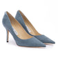 Jimmy Choo Dusk Blue Suede Agnes Pumps