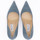 Jimmy Choo Dusk Blue Suede Agnes Pumps