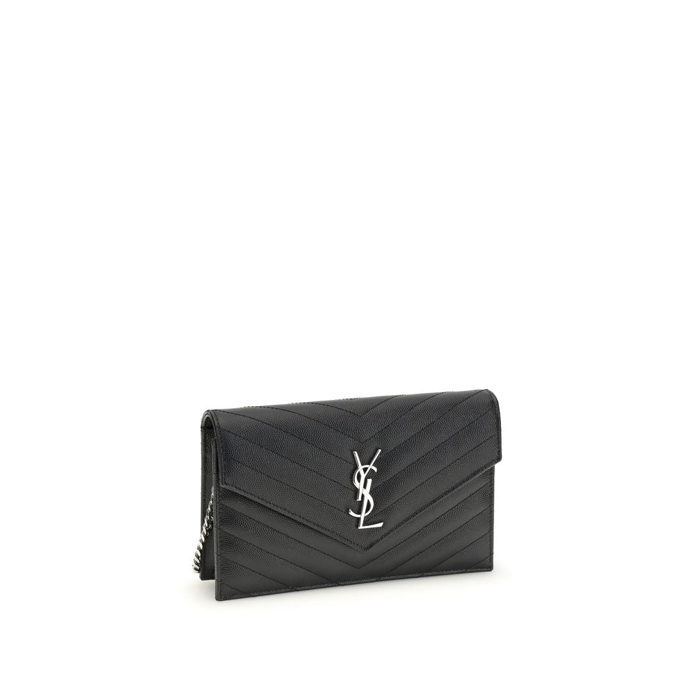 Saint Laurent Black Calf Leather Bos Taurus Wallet