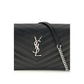 Saint Laurent Black Calf Leather Bos Taurus Wallet