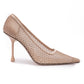 Jimmy Choo Powder Pink Mesh Satin Crystal Ixia 95 Pumps