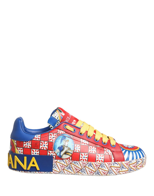 Dolce & Gabbana Multicolor Portofino Carretto Women Sneakers Shoes