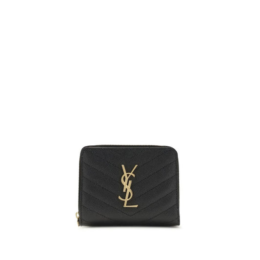 Saint Laurent Black Calf Leather Bos Taurus Wallet