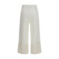 Tory Burch White Cotton Straight-Leg Jeans