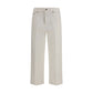 Haikure White Cotton Relaxed Fit Jeans