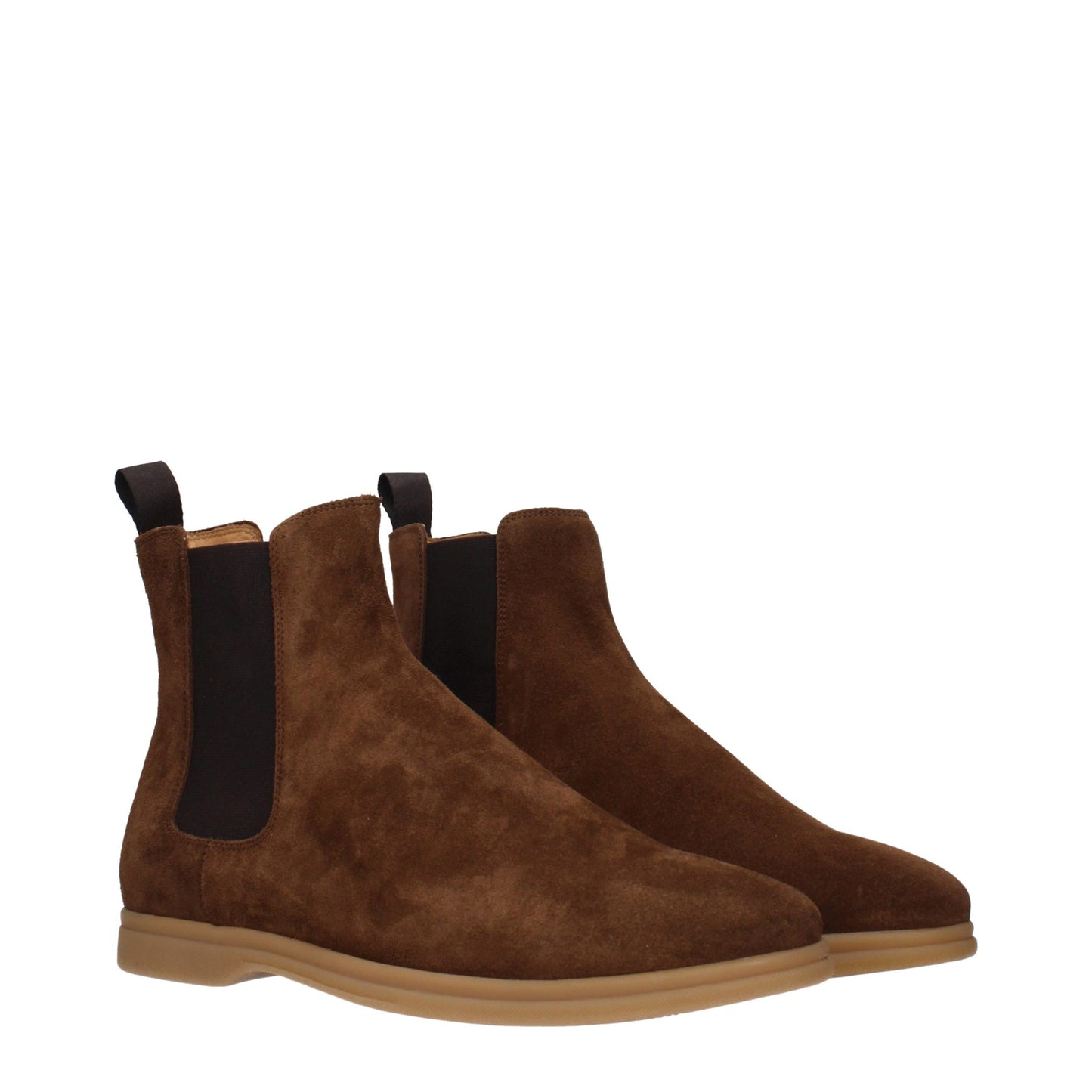 Eleventy Brown Leather Ankle Boots