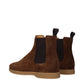 Eleventy Brown Leather Ankle Boots