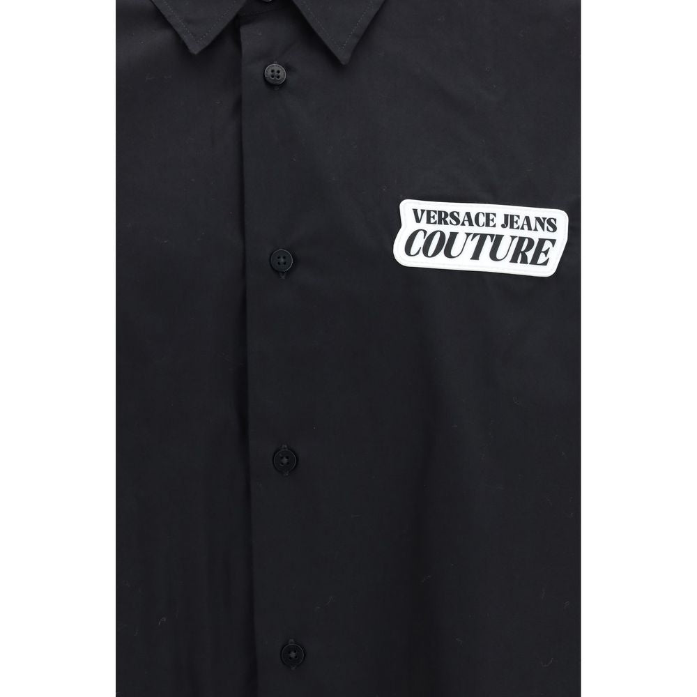 Versace Jeans Black Cotton Dress Shirt
