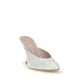 Stuart Weitzman White Calf Leather Bos Taurus Mules