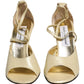 Dolce & Gabbana Beige Leather Stiletto Heels Sandals Shoes