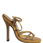 Dolce & Gabbana Brown Braided Ankle Strap Heels Sandals Shoes