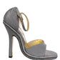 Dolce & Gabbana Gray High Heeled Sandals Ankle Strap Shoes