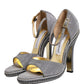 Dolce & Gabbana Gray High Heeled Sandals Ankle Strap Shoes