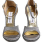 Dolce & Gabbana Gray High Heeled Sandals Ankle Strap Shoes