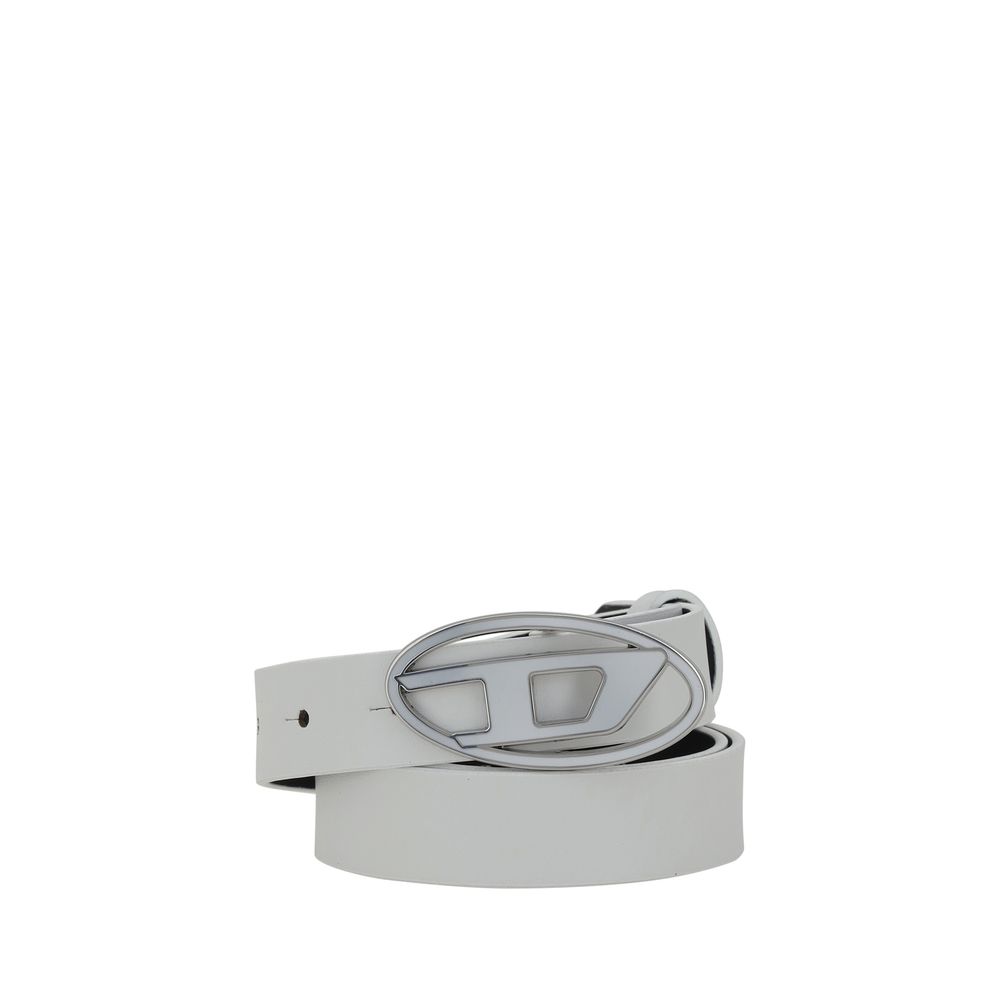 Diesel White Calf Leather Bos Taurus Regular Belt