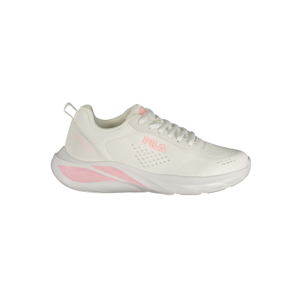 Fila White Polyester Athletic Sneakers