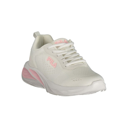 Fila White Polyester Athletic Sneakers