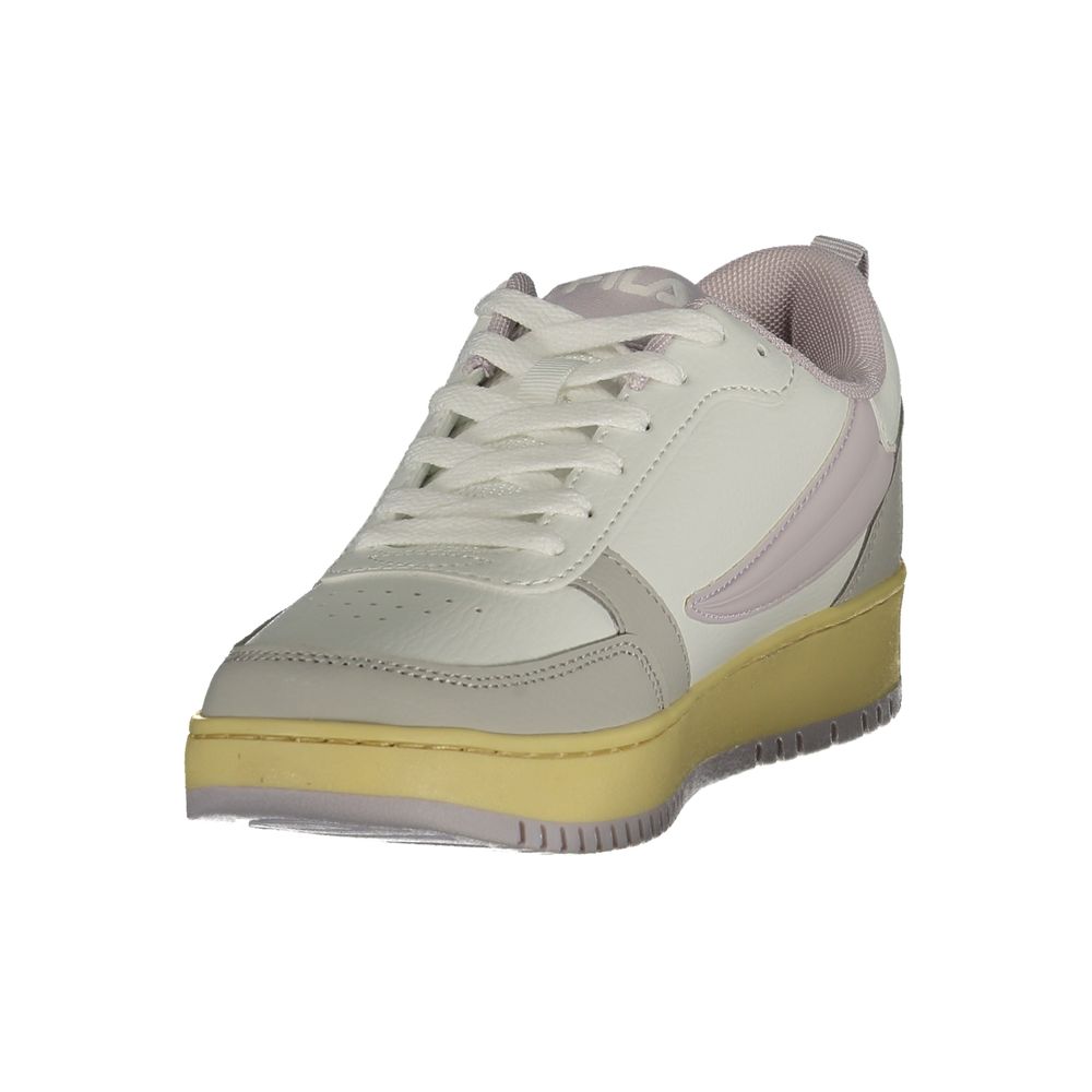 Fila White Polyester Athletic Sneakers