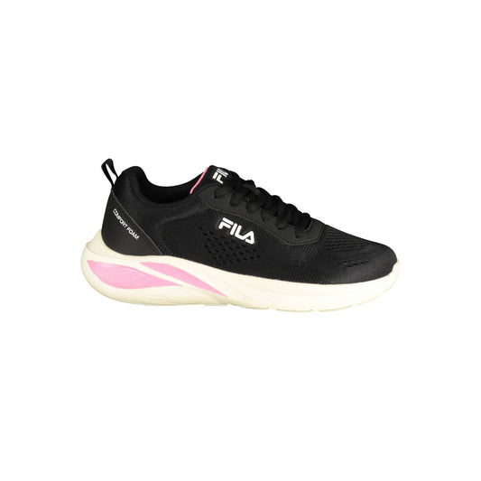 Fila Black Polyester Athletic Sneakers