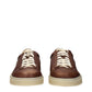 Eleventy Brown Leather Low Top Sneakers