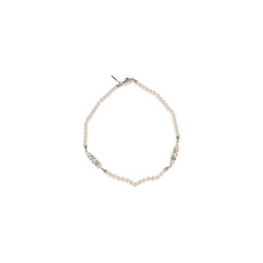 Alessandra Rich Silver Metal Necklace