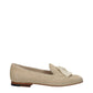 Eleventy Beige Leather Slip-On Loafers