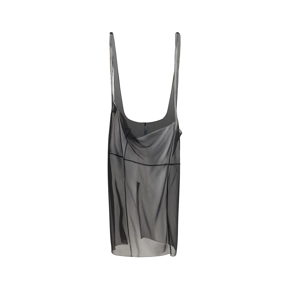 Prada Black Polyester Midi Skirt