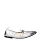 Eleventy Gray Leather Slip-On Loafers