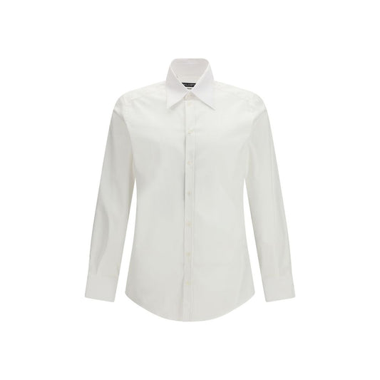 Dolce & Gabbana White Alpaca Vicugna Pacos Dress Shirt
