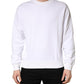 Dolce & Gabbana White Cotton Crew Neck Sweatshirt Sweater