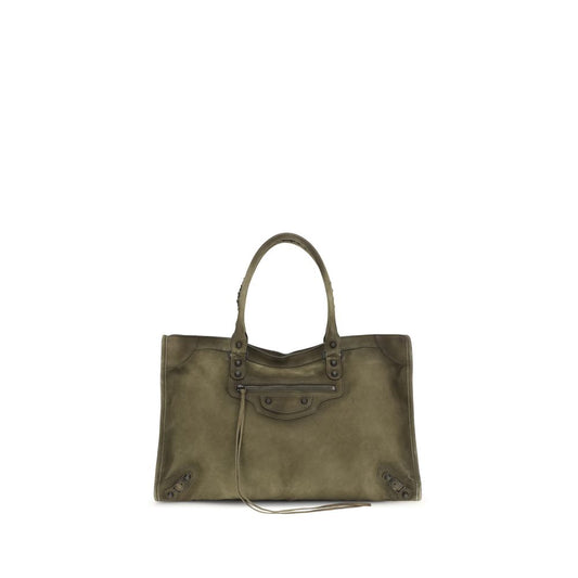 Balenciaga Bicolor Calf Leather Bos Taurus Shoulder Bag