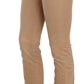 Just Cavalli Chic Brown Mid Waist Skinny Trousers