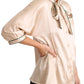 Dolce & Gabbana Elegant Beige Silk Blend Blouse Top