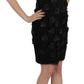 John Richmond Elegant Black Sheath Silk Dress