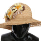 Dolce & Gabbana Elegant Beige Floral Bucket Hat