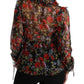 Dolce & Gabbana Elegant Floral Silk Long Sleeve Blouse