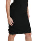 Dolce & Gabbana Elegant Knee-Length Sheath Dress in Black