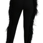 Dolce & Gabbana Elegant High Waist Wool Blend Pants