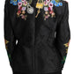 Dolce & Gabbana Black Brocade Crystal Blazer Jacket