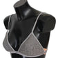 Ermanno Scervino Sequined Gray Triangolo Bra Luxury Underwear